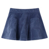 VidaXL Kinderrock mit Taschen Cord 128 Marineblau