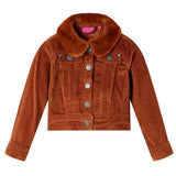 VidaXL Kindermantel 104 Cord cognacfarben