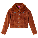 VidaXL Kindermantel 140 Cord cognacfarben