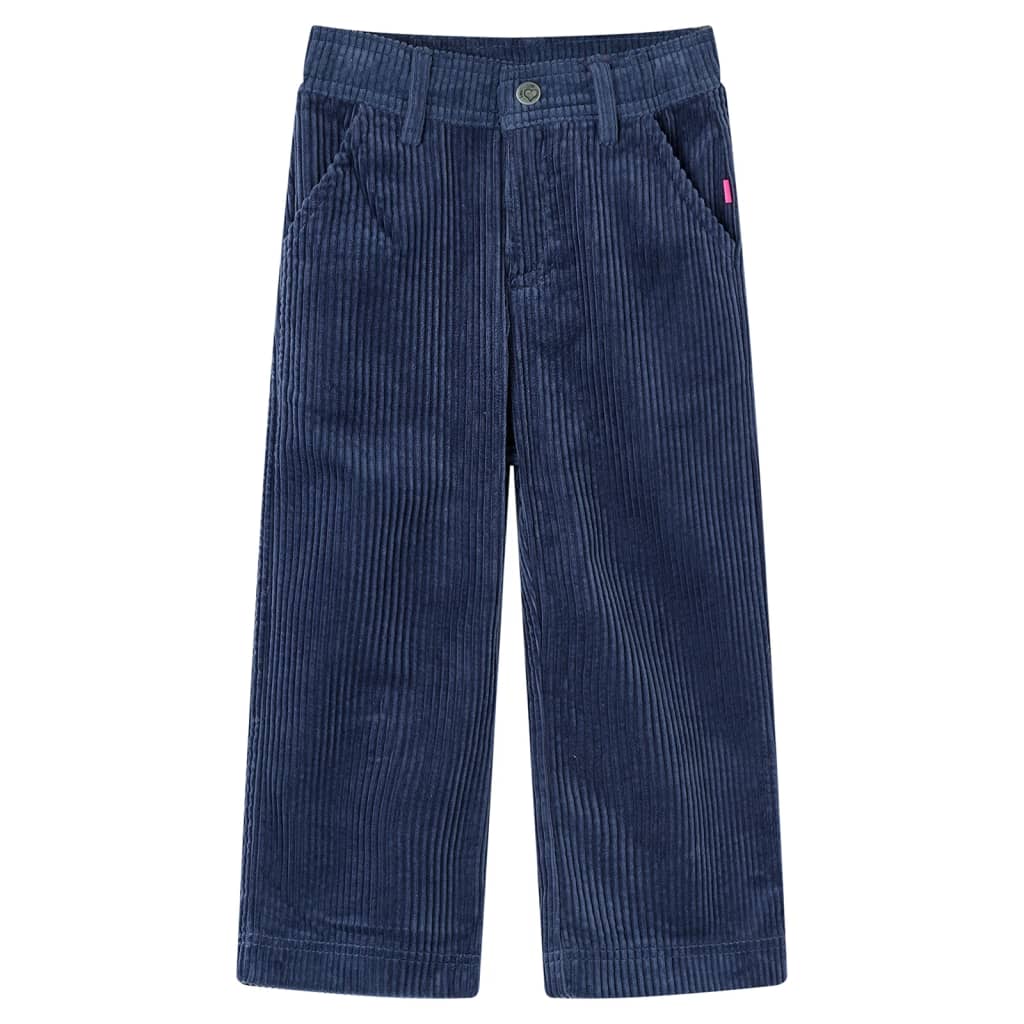 VidaXL Kinderhose 128 Cord Marineblau