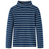 VidaXL Kindershirt mit langen Ärmeln 128 Marineblau
