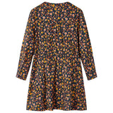 VidaXL Kinderkleid mit langen Ärmeln 92 Marineblau