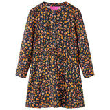 VidaXL Kinderkleid mit langen Ärmeln 104 Marineblau
