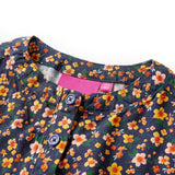 VidaXL Kinderkleid mit langen Ärmeln 104 Marineblau