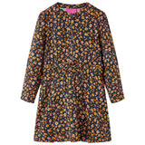 VidaXL Kinderkleid mit langen Ärmeln 116 Marineblau