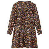 VidaXL Kinderkleid mit langen Ärmeln 140 Marineblau