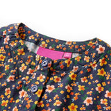 VidaXL Kinderkleid mit langen Ärmeln 140 Marineblau