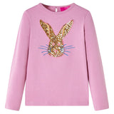 VidaXL Kindershirt mit langen Ärmeln 128 rosa braun