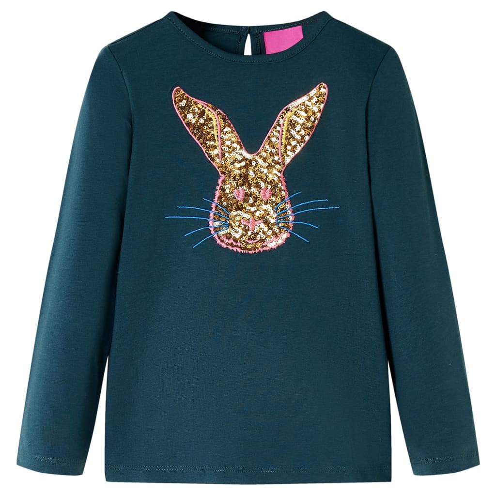 VidaXL Kindershirt mit langen Ärmeln 116 Dunkelgrün