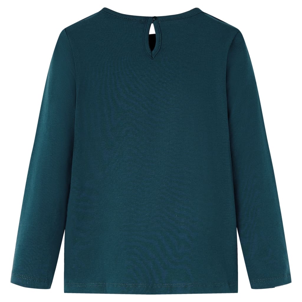 VidaXL Kindershirt mit langen Ärmeln 116 Dunkelgrün