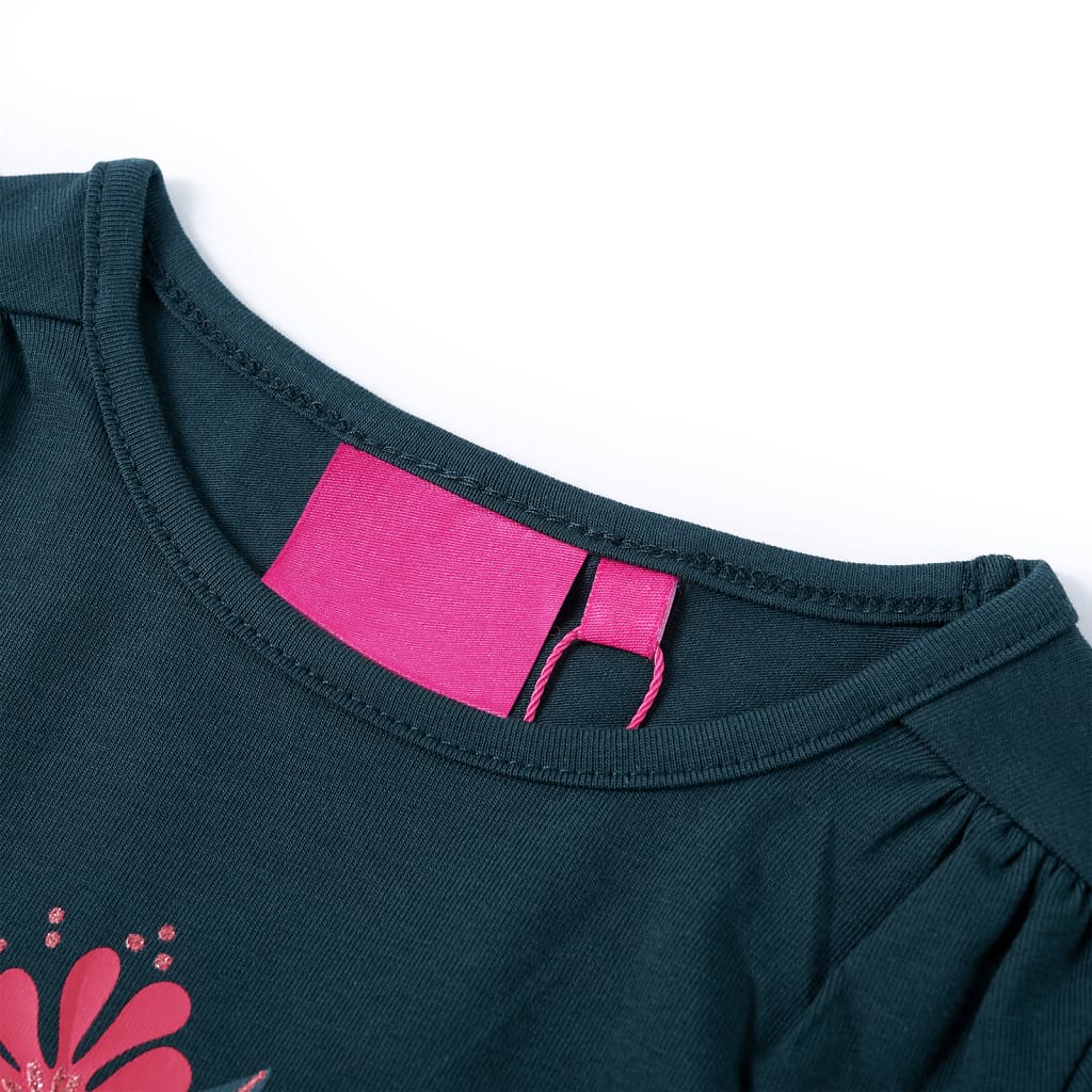 VidaXL Kindershirt mit langen Ärmeln 92 Dunkelgrün
