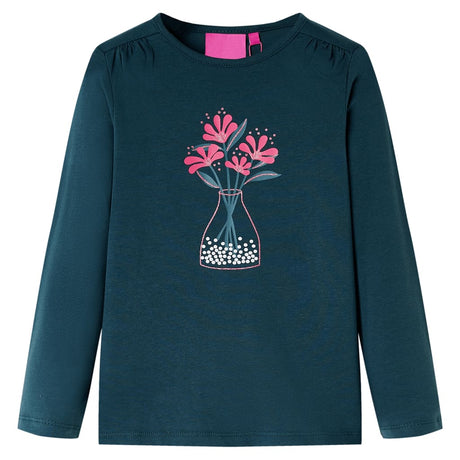 VidaXL Kindershirt mit langen Ärmeln 116 Dunkelgrün