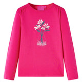 VidaXL Kindershirt mit langen Ärmeln 104 leuchtendes Rosa