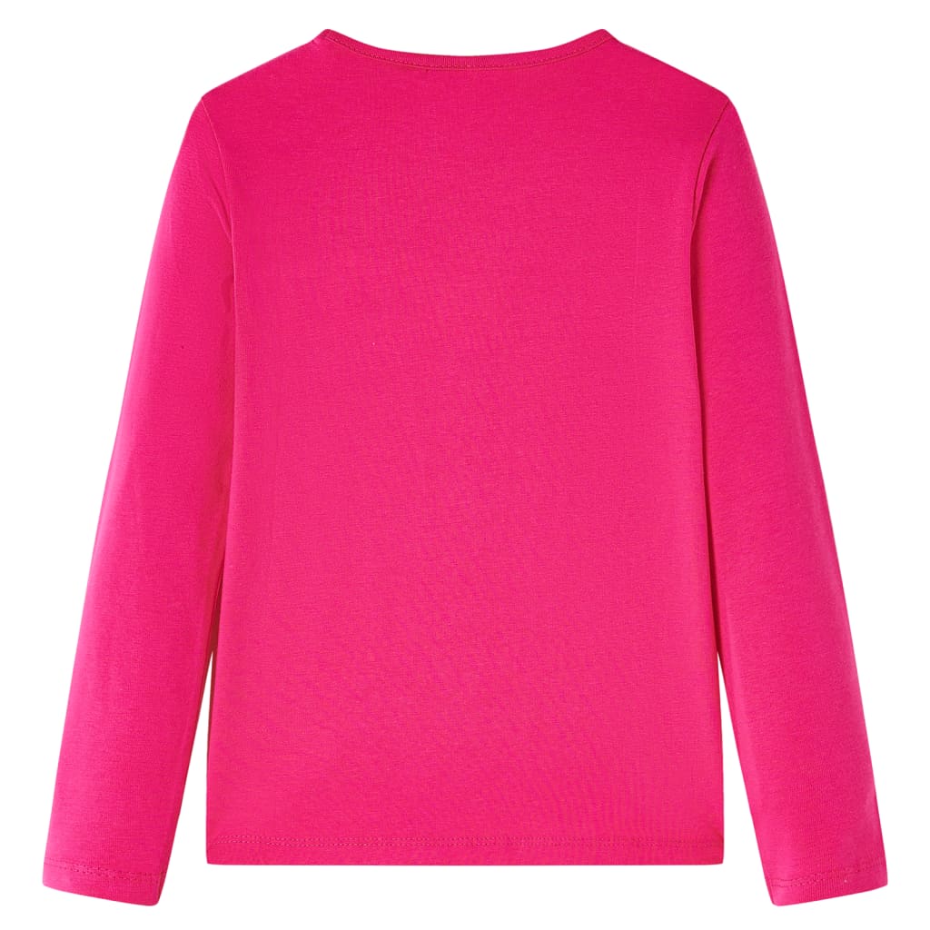 VidaXL Kindershirt mit langen Ärmeln 116 leuchtendes Rosa