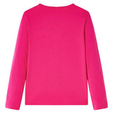 VidaXL Kindershirt mit langen Ärmeln 128 leuchtendes Rosa