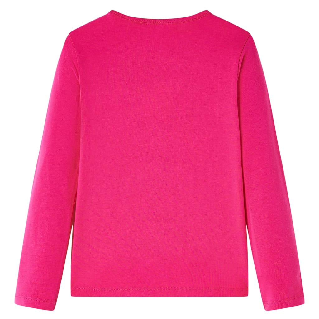 VidaXL Kindershirt mit langen Ärmeln 140 leuchtendes Rosa