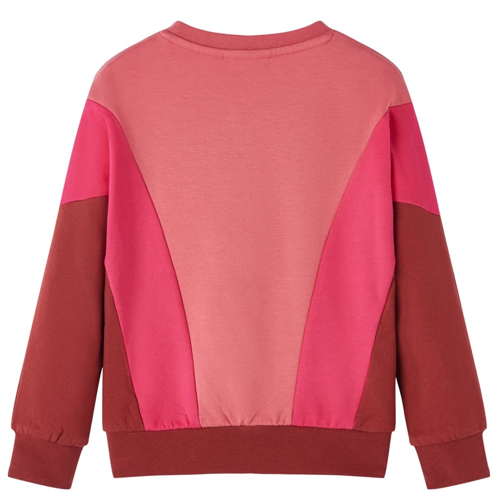 VidaXL Kinderpullover Farbblock 128 Pink und Henna