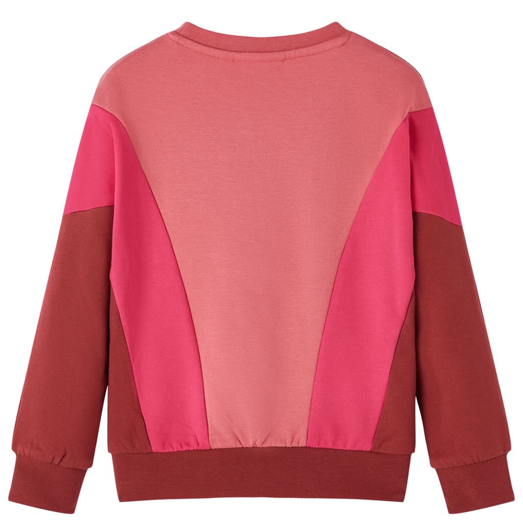 VidaXL Kinderpullover Farbblock 140 Rosa und Henna