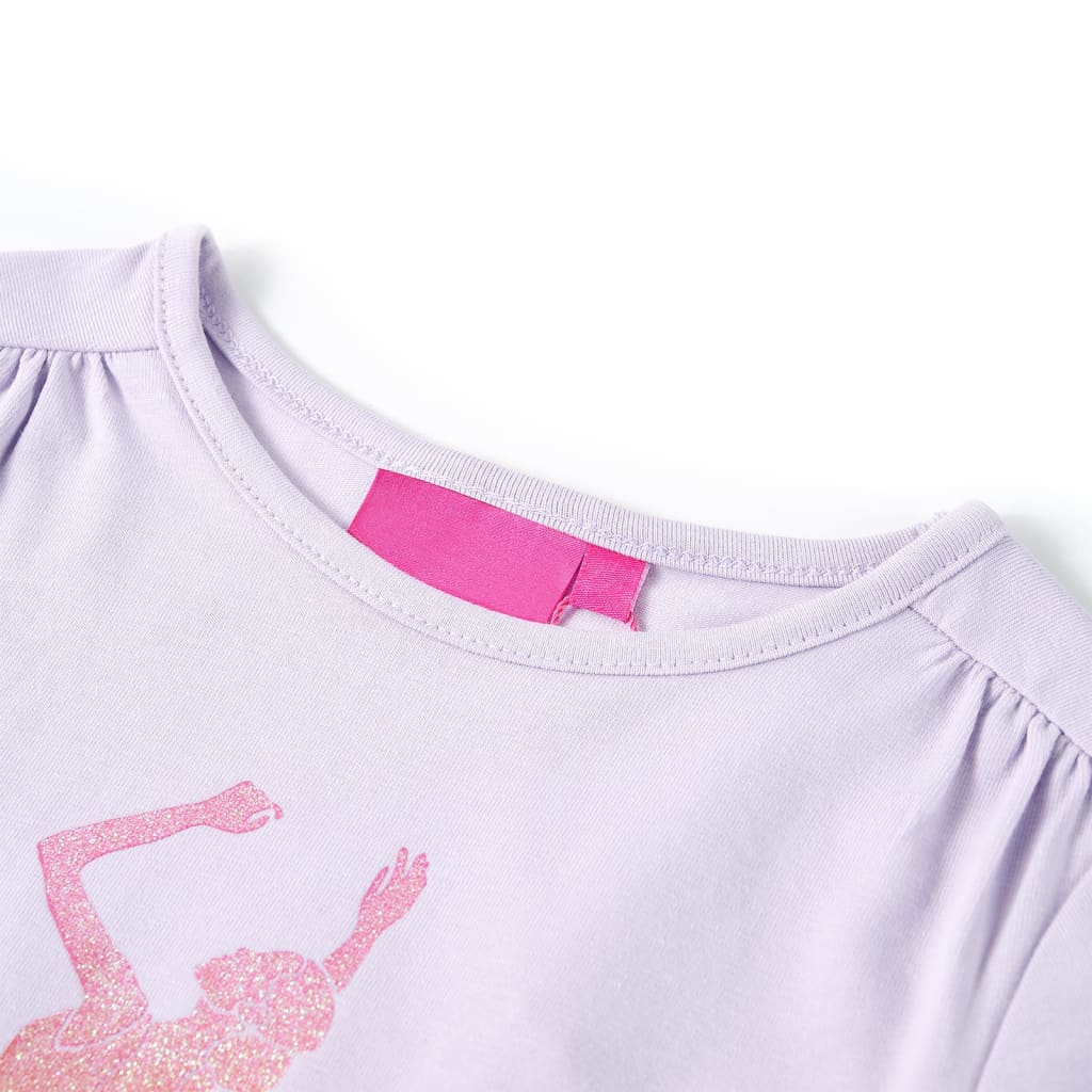 VidaXL Kindershirt mit langen Ärmeln 104 Hellflieder