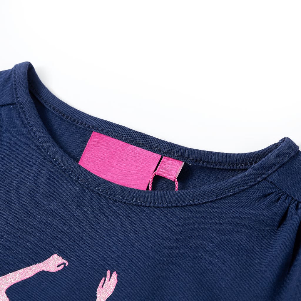 VidaXL Kindershirt mit langen Ärmeln 116 Marineblau