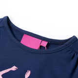 VidaXL Kindershirt mit langen Ärmeln 128 Marineblau