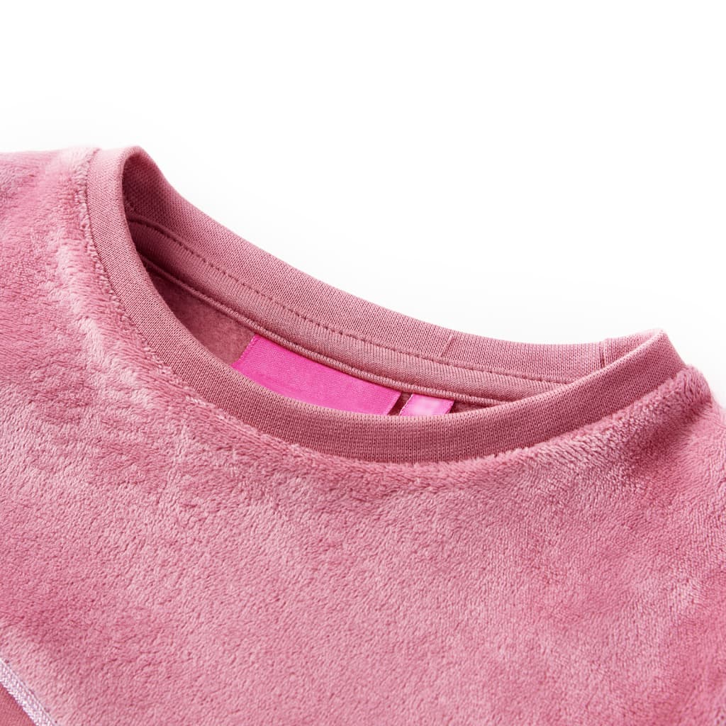 VidaXL Kinderpullover Samt Patchwork 92 Himbeerfarbe