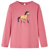 VidaXL Kindershirt mit langen Ärmeln 104 Altrosa