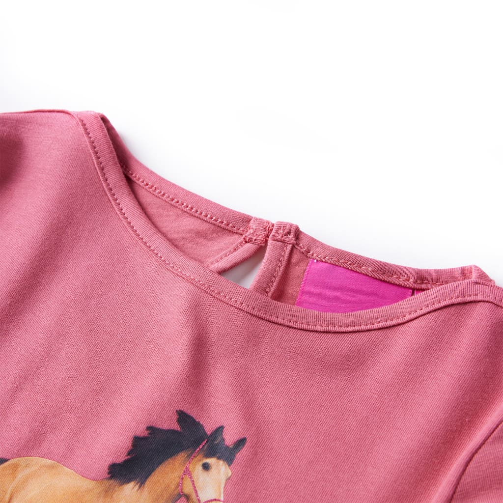 VidaXL Kindershirt mit langen Ärmeln 104 Altrosa