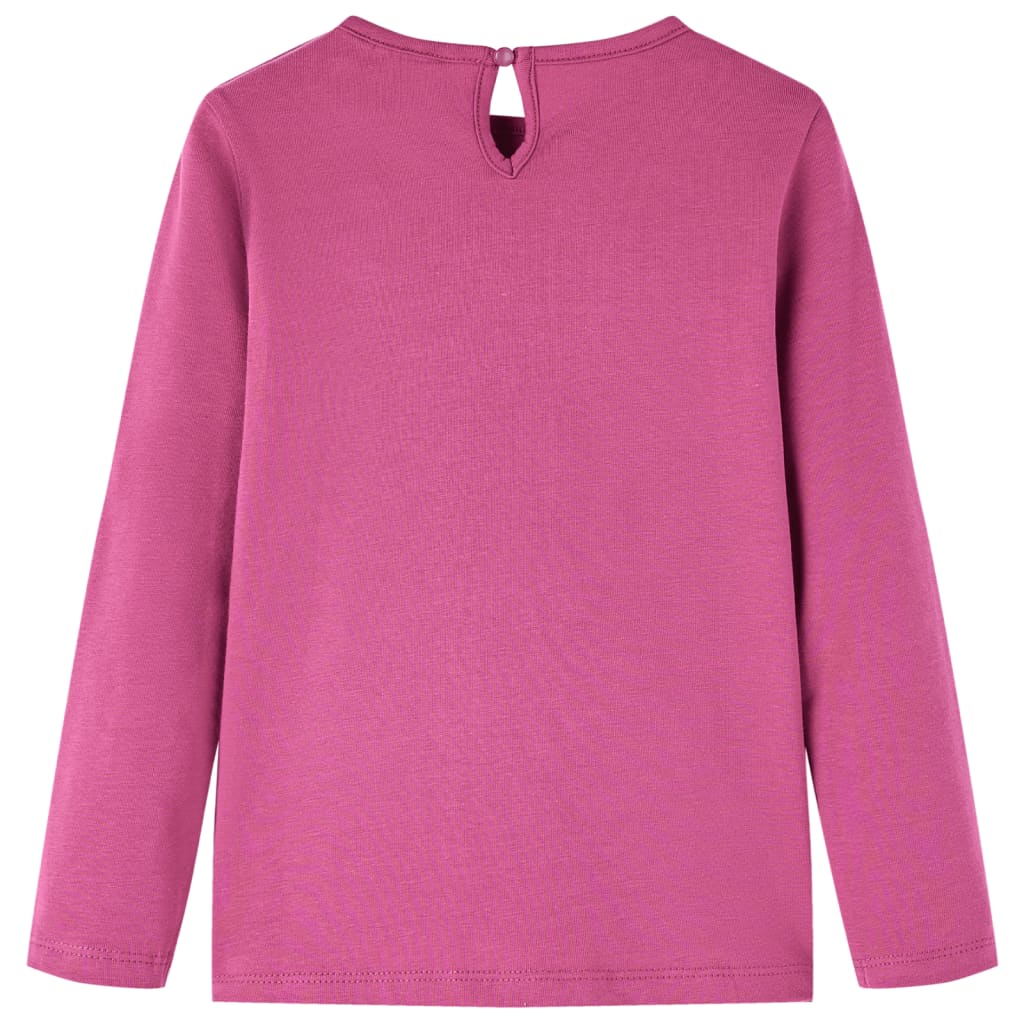 VidaXL Kindershirt mit langen Ärmeln 92 himbeerfarben