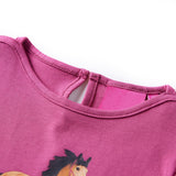 VidaXL Kindershirt mit langen Ärmeln 128 himbeerfarben