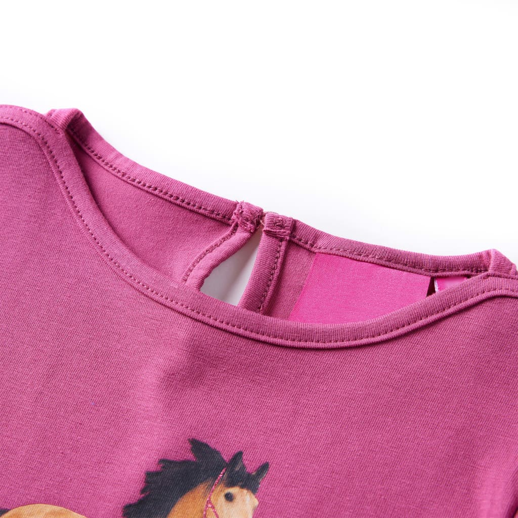 VidaXL Kindershirt mit langen Ärmeln 140 himbeerfarben