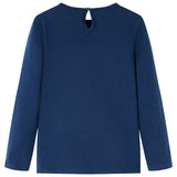 VidaXL Kindershirt mit langen Ärmeln 92 Marineblau