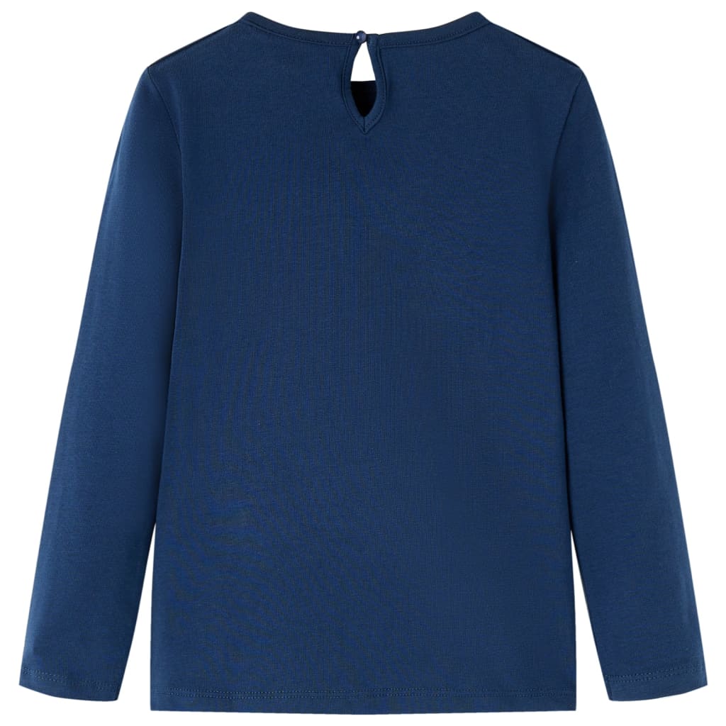 VidaXL Kindershirt mit langen Ärmeln 104 Marineblau