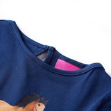 VidaXL Kindershirt mit langen Ärmeln 104 Marineblau