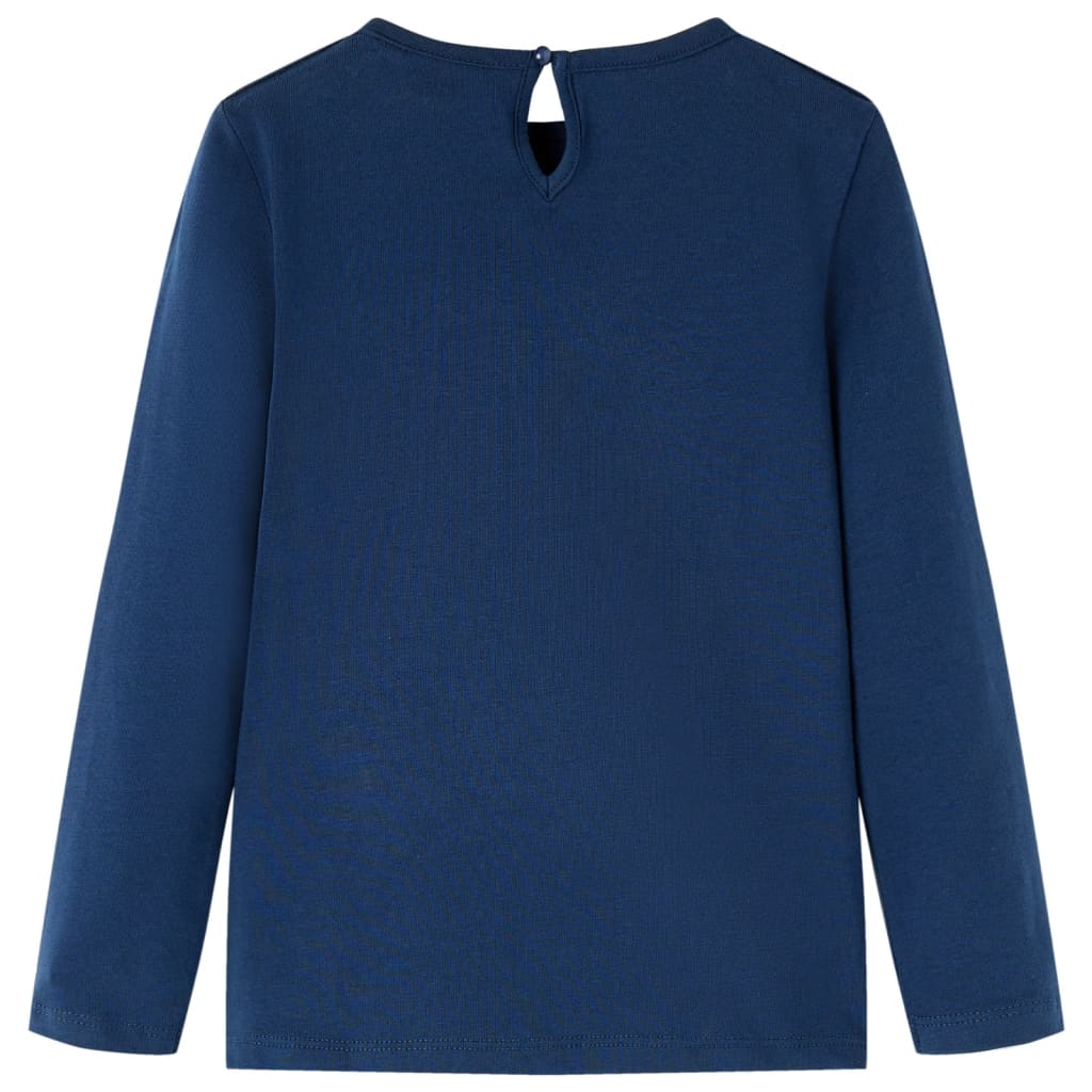 VidaXL Kinderhemd mit langen Ärmeln 140 Marineblau