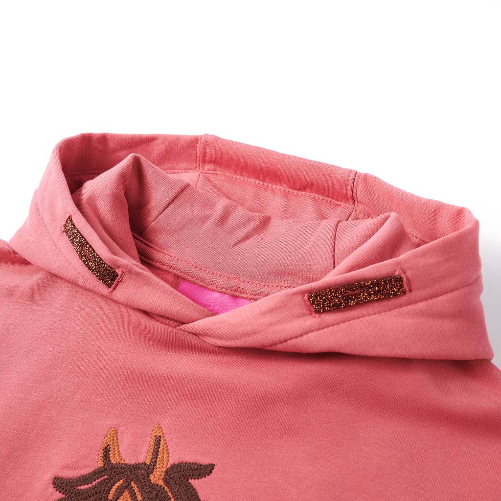 VidaXL Kinderpullover mit Kapuze 104 Altrosa