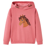 VidaXL Kinderpullover mit Kapuze 128 Altrosa