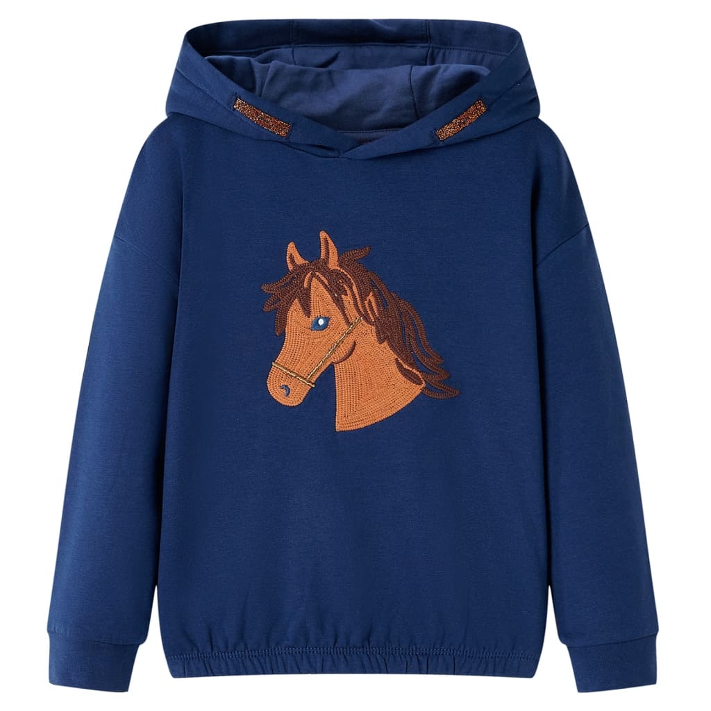 VidaXL Kinderpullover mit Kapuze 116 Marineblau