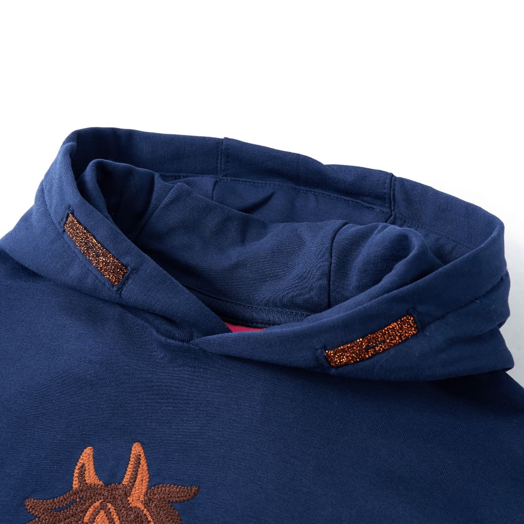 VidaXL Kinderpullover mit Kapuze 116 Marineblau