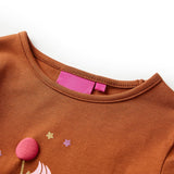 VidaXL Kindershirt mit langen Ärmeln 104 cognacfarben