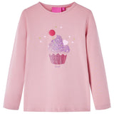 VidaXL Kindershirt mit langen Ärmeln 104 Hellrosa