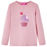 VidaXL Kindershirt mit langen Ärmeln 128 Hellrosa