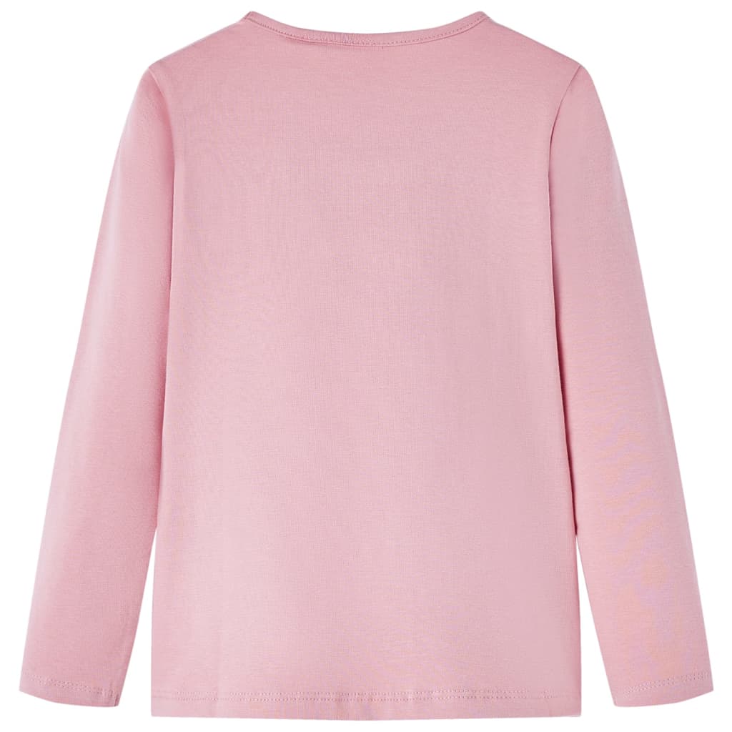VidaXL Kindershirt mit langen Ärmeln 128 Hellrosa