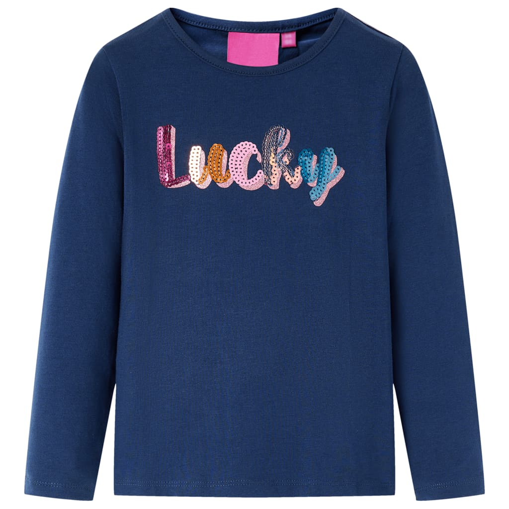 VidaXL Kindershirt mit langen Ärmeln 92 Marineblau