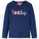 VidaXL Kindershirt mit langen Ärmeln 92 Marineblau