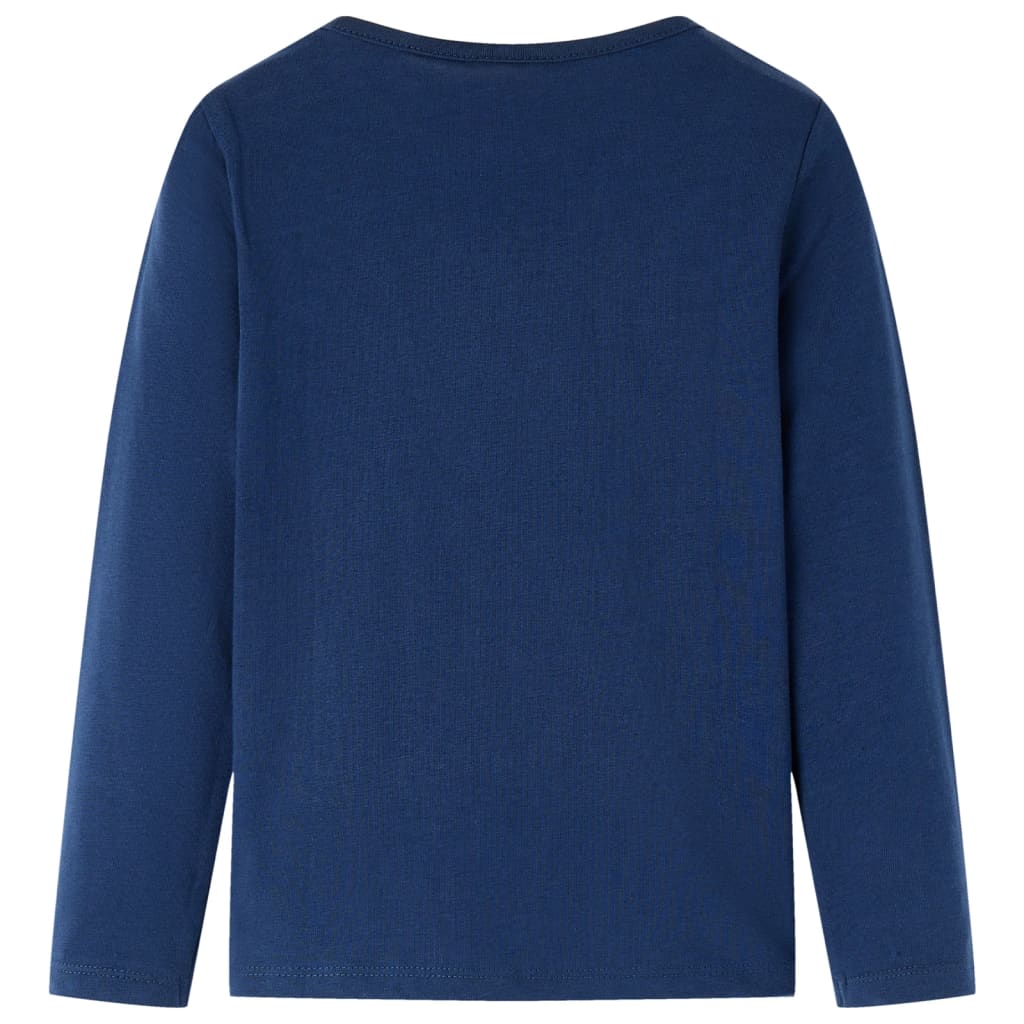 VidaXL Kindershirt mit langen Ärmeln 92 Marineblau