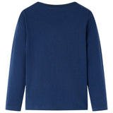 VidaXL Kindershirt mit langen Ärmeln 128 Marineblau