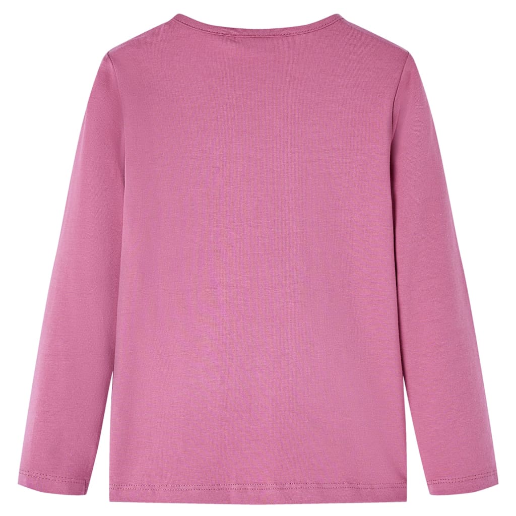 VidaXL Kindershirt mit langen Ärmeln 104 Himbeerfarbe