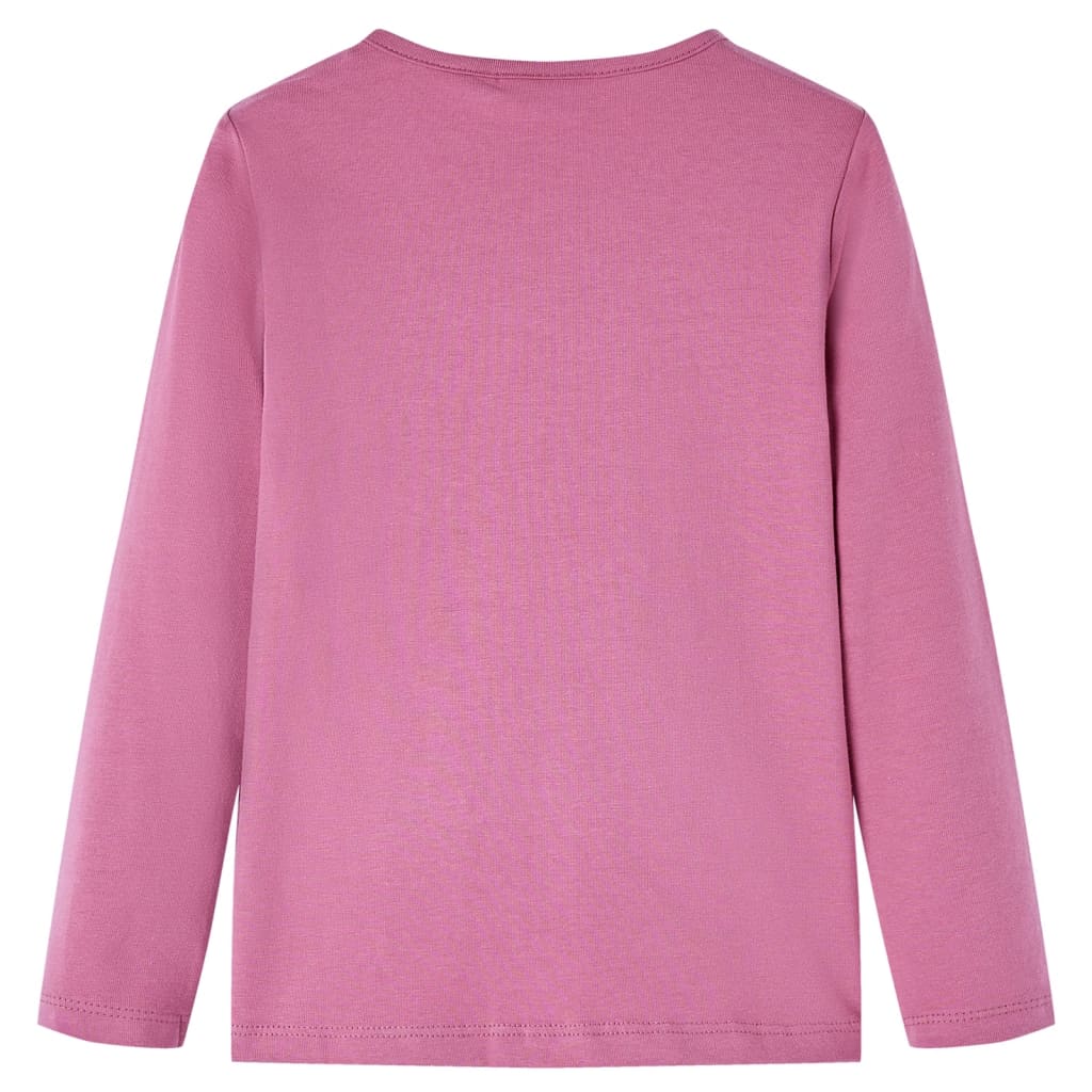 VidaXL Kindershirt mit langen Ärmeln 116 Himbeerfarbe