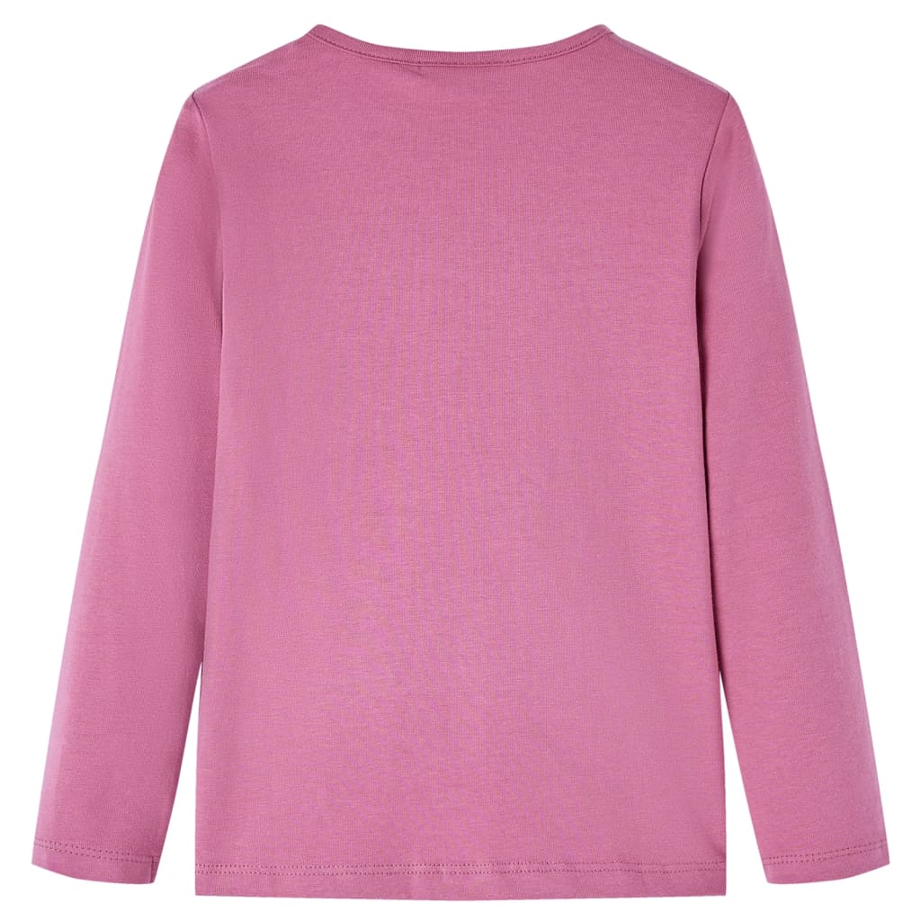 VidaXL Kindershirt mit langen Ärmeln 128 Himbeerfarbe
